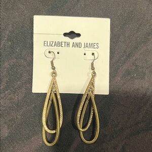 Elizabeth and James Gold Teardrop Earrings